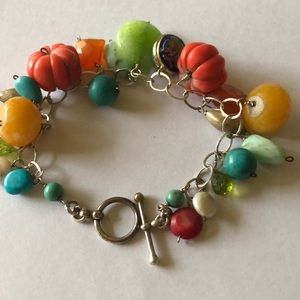 Silver and Multi stone bracelet